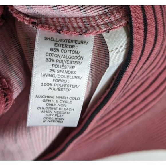 Ann Taylor LOFT Women's Dress Size 0 Pink Striped Stretch Knit Sheath - Picture 8 of 13